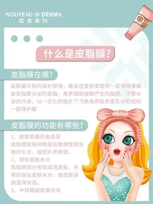 以一定比例融合在皮肤角质层表面乳化形成的一层保护膜皮脂膜的功能有