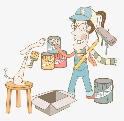 装修矢量人物图