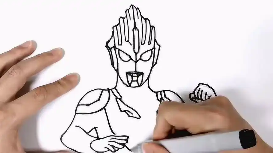 原生欧布奥特曼绘画全过程奥特曼简笔画教程教你画奥特曼