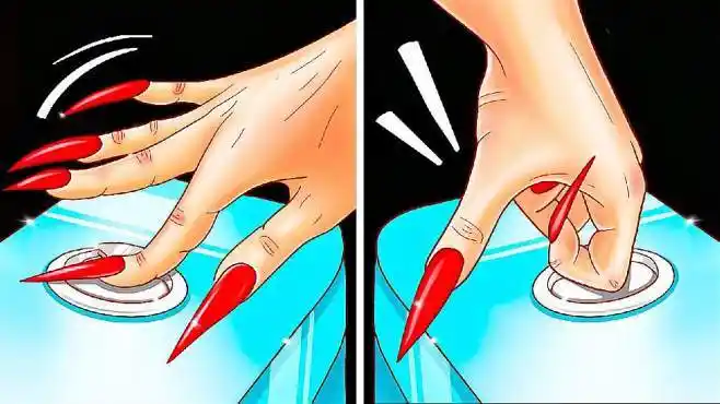 脑力测试:留长指甲的女孩是怎样按按钮的?