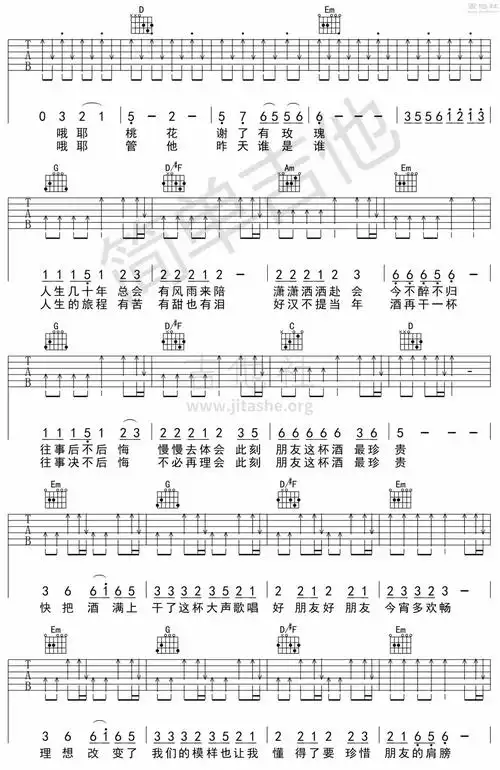 打印:朋友的酒吉他谱_李晓杰_朋友的酒02.jpg