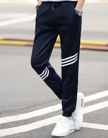 青少年运动裤男修身小脚夏季薄款束脚帅气初中学生裤子夏裤休闲裤 宝