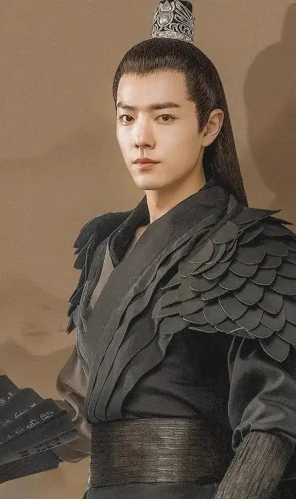 肖战古装黑衣图:古装战是神