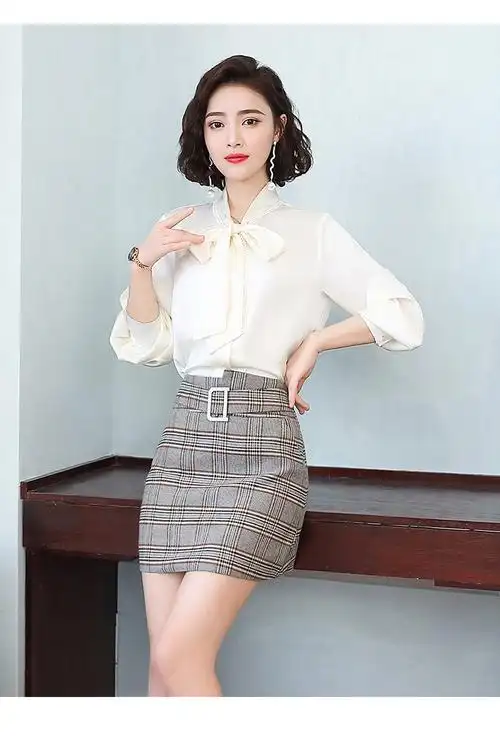 纪诗哲轻奢品牌雪纺衫女2020春季新款女装衣服时尚套装裙女洋气减龄