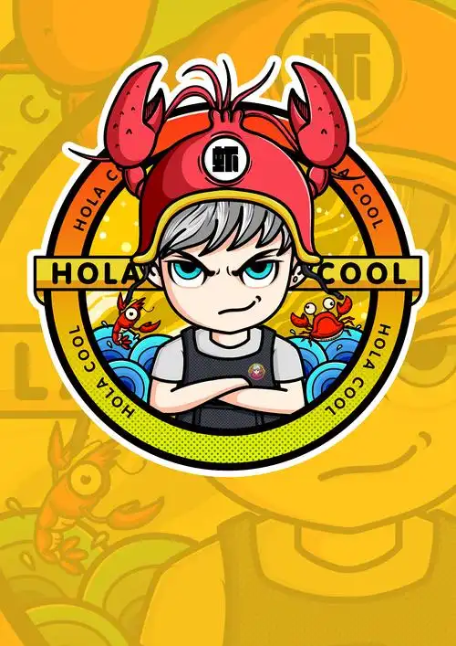 小龙虾商业插画logo|插画|艺术插画|荡平农村艺术家 - 原创作品