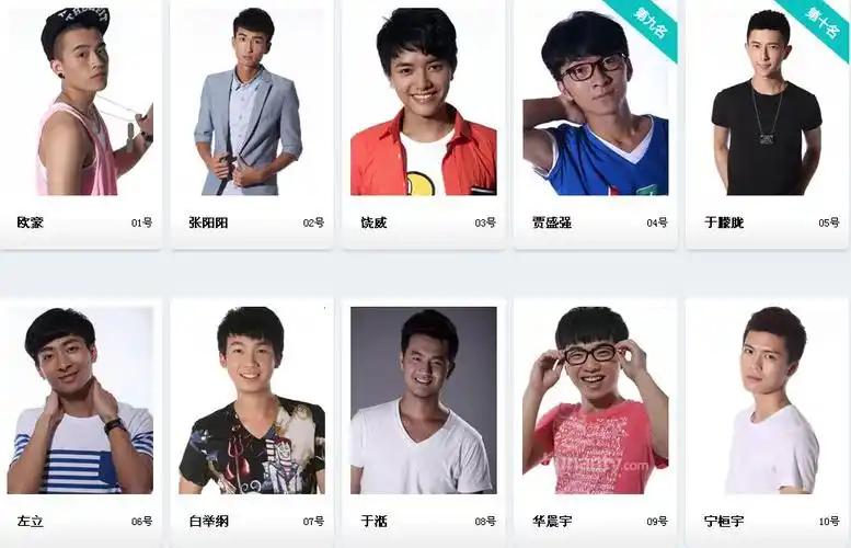 快男8强的照片,正面照,,,,急急急,,,2013年的