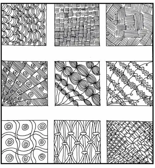 绘画入门基础,9个线条练习图案