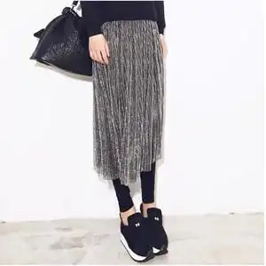 带裙子的裤子假两件图片