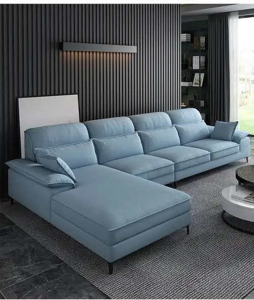 库斯沙发现代简约科技布沙发客厅l型转角贵妃位组合北欧轻奢布艺沙发