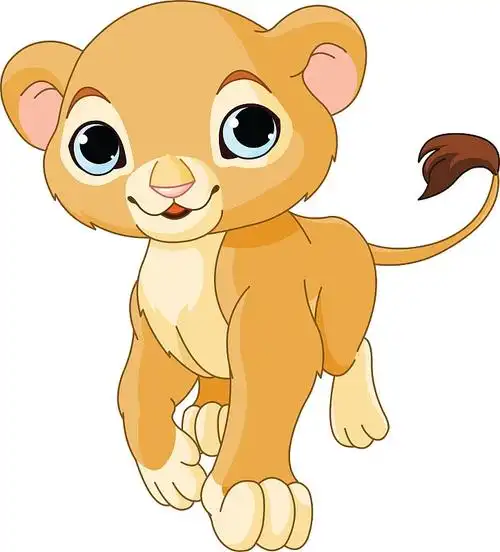 可爱的小狮子图片素材