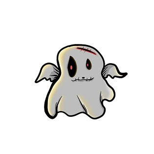 卡通万圣节幽灵墓碑装饰图案pngpsd2000*2000手绘万圣节幽灵插画png