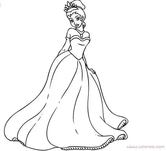 动漫公主小女孩简笔画图片(素描铅笔)-www.qqscb.com