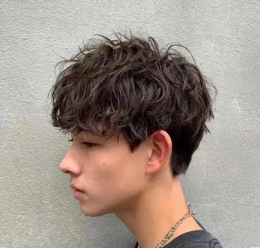 男生纹理烫短发可是近几年来男生时尚发型的潮流趋势,现在随着发型师