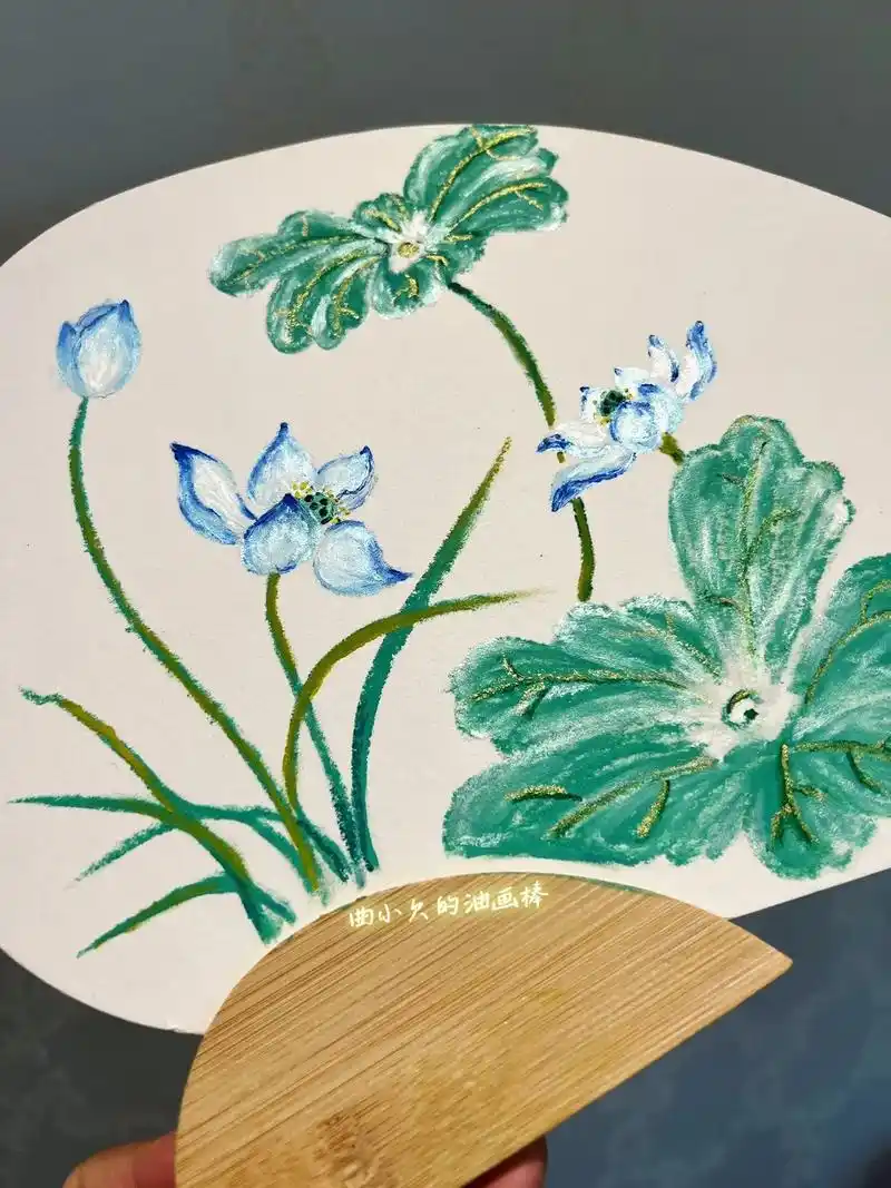 古风手绘 #古风扇子 #手工diy # - 抖音