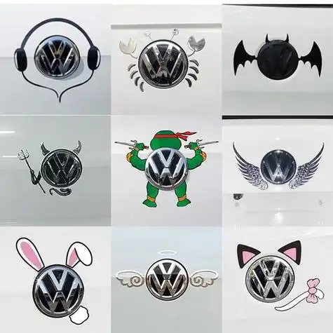 大众车标恶搞(玩坏的大众车标)-海龙汽车网