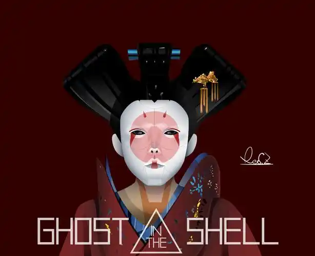 ai插画攻壳机动队机器人艺伎