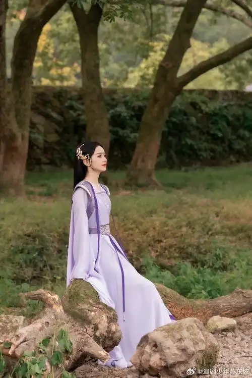 赵丽颖沈璃侧脸##赵丽颖紫纱古装