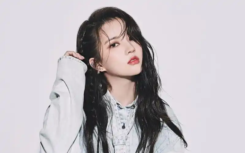 刘些宁甜酷牛仔套装桌面壁纸