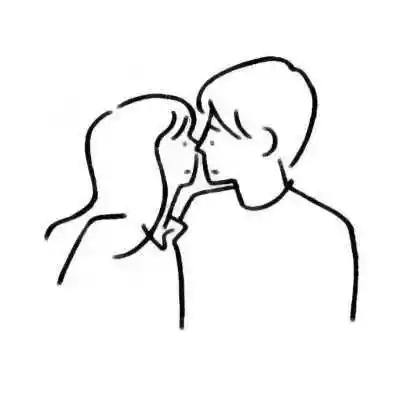 可人的简笔画恋人头像,情侣头像图片-回车桌面