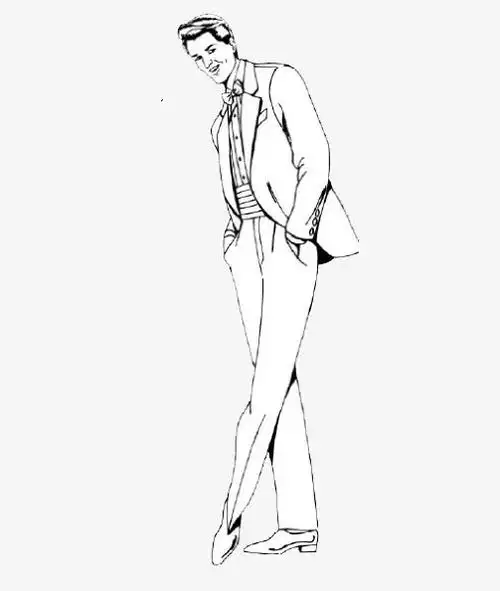 手绘长腿男人