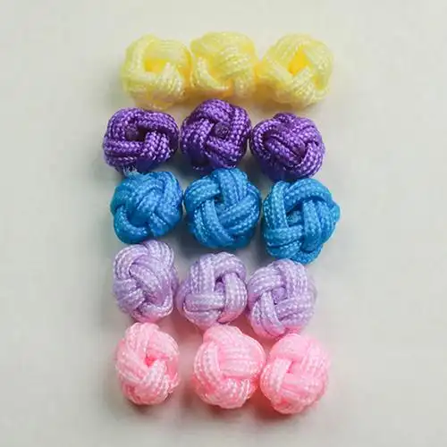 diy饰品配件手编中国结菠萝球 菠萝扣菠萝结 小纽扣结多色球批发