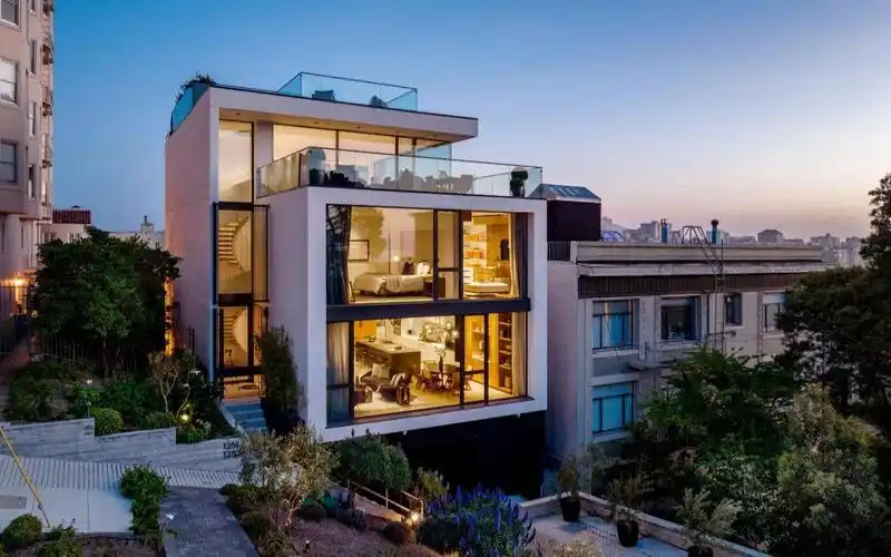 位于加州旧金山的一座精致现代豪宅|1281-1283 greenwich st, san