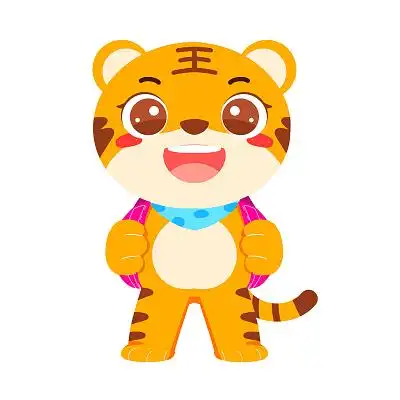 剪纸虎年新年春节新年开学季小老虎卡通人物元素开学季png素材动物