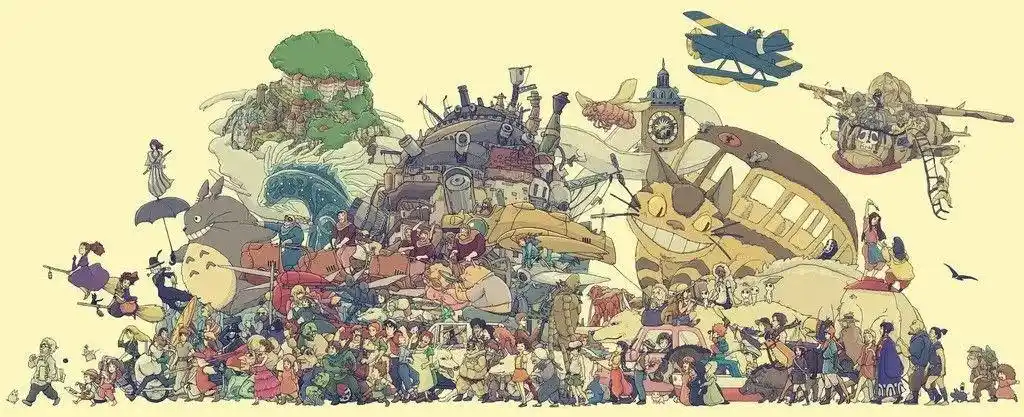 宫崎骏动画人物全家福erode侵蚀童年,少年,青年,中年,在互联网时代