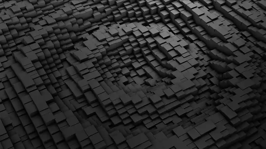 4k三维黑块波浪运动背景