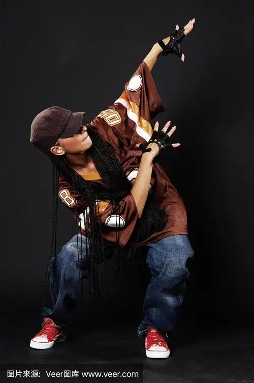 迷人的嘻哈舞女孩