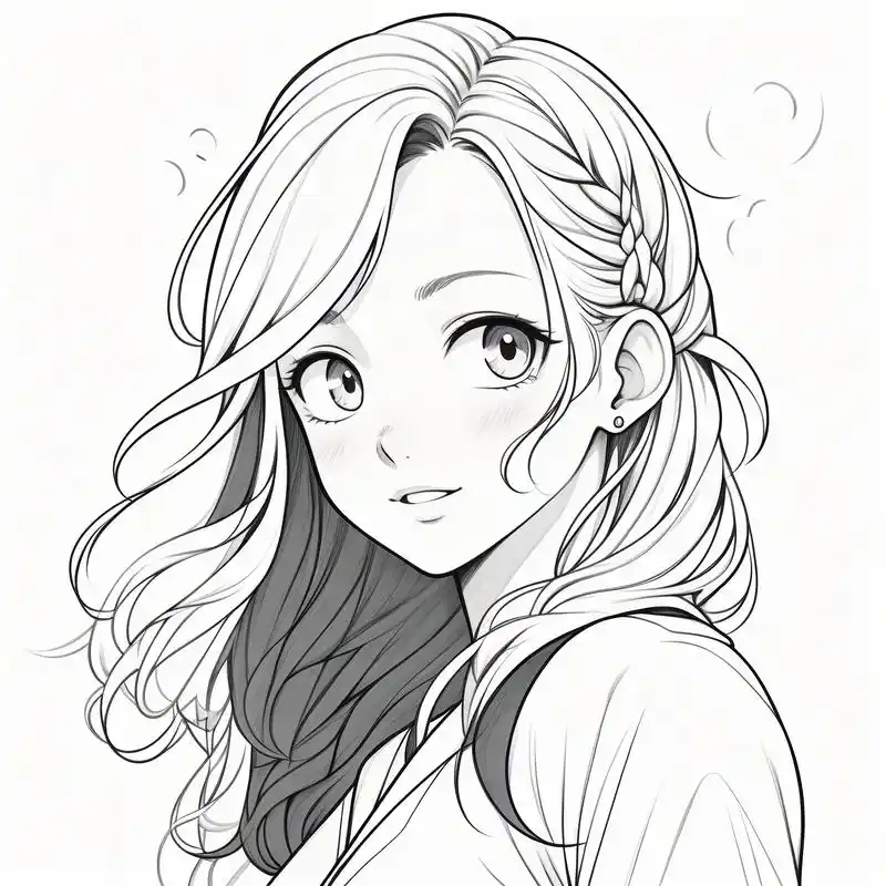 简笔女生漫画头像96超可爱!