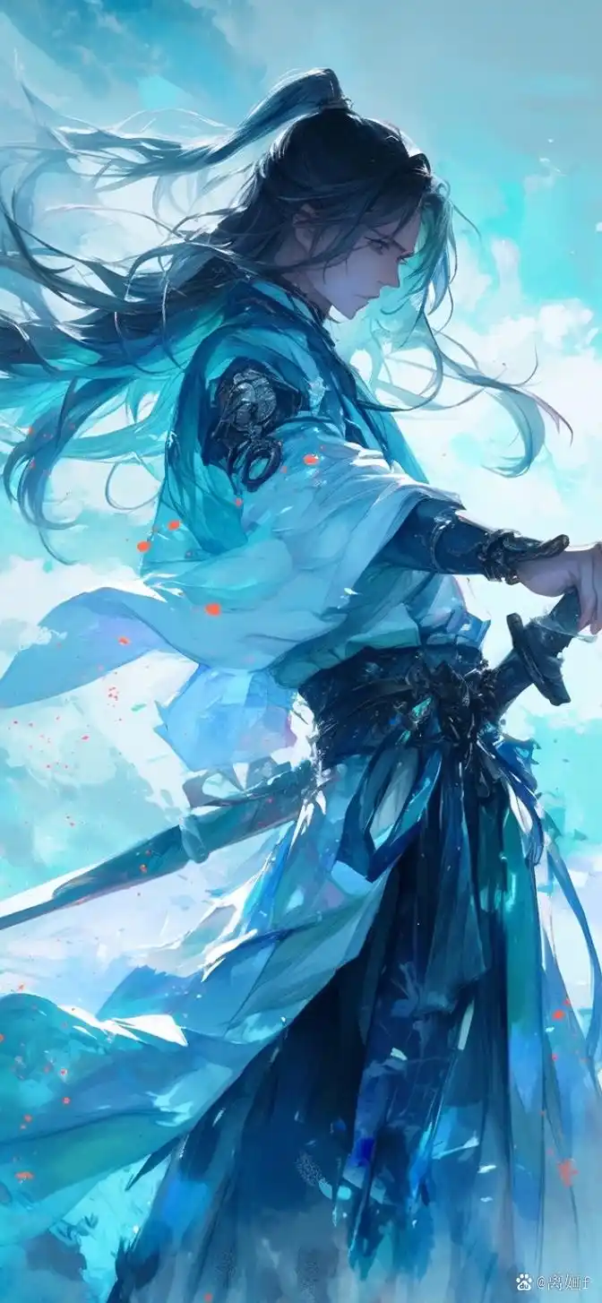 美图分享 古风侠客壁纸 远山如黛,剑影如梦.