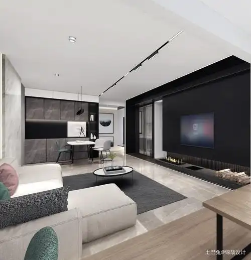 白】客厅客厅现代简约108m05三居设计图片赏析--土巴兔装修效果图