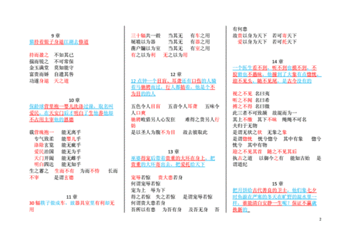 道德经记忆编码排三栏doc14页
