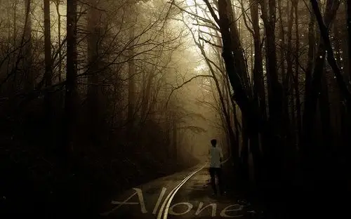 一个人独自行走桌面壁纸