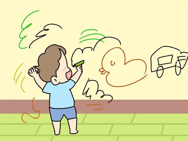 原创宝宝在家中乱涂鸦两个宝妈发现后的不同做法影响孩子一生