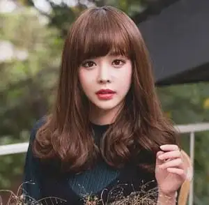 韩国女士假发女梨花头中长发长卷发内扣短发短卷发蓬松空气刘海烫