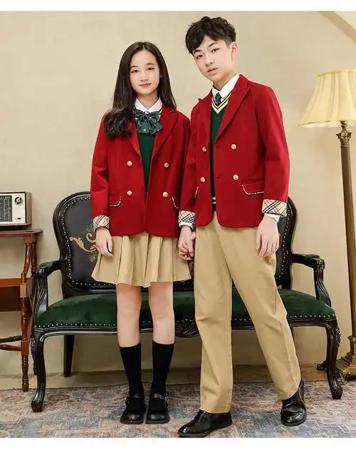 小学生校服春秋装幼儿园园服秋冬装英伦风班服大班儿童西装三件套