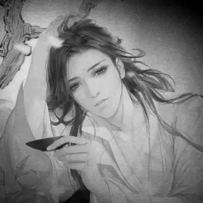 古风黑白头像男生水墨图片