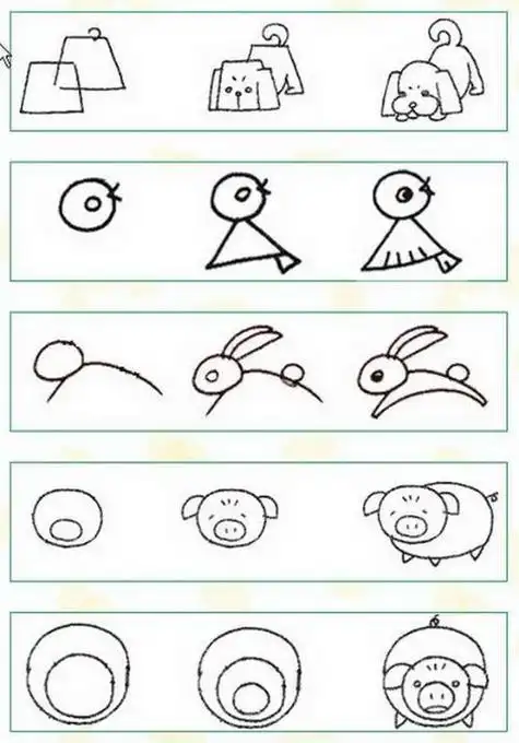 简笔画动物的程式化处理
