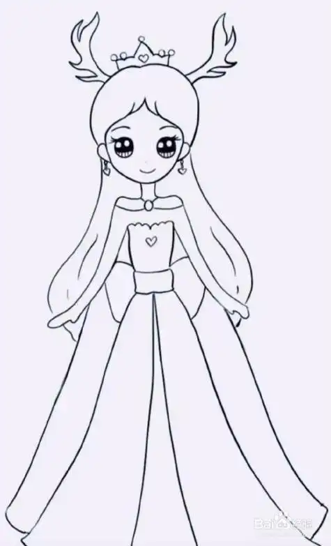 的公主简笔画怎么画金发小公主图片学习简笔画少儿图库儿童资源网简