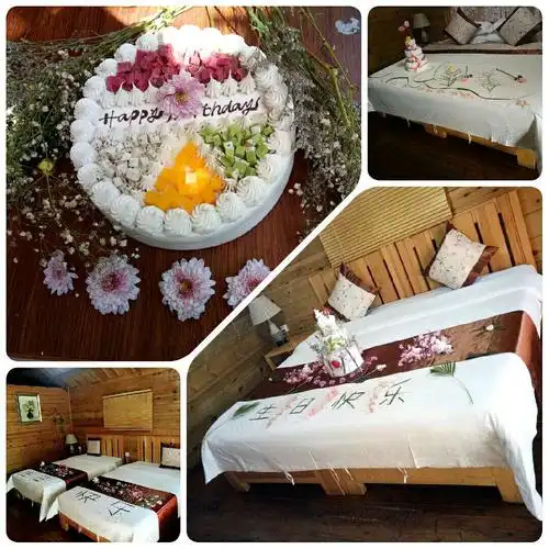 小月湾酒店客房可进行各种生日房特色惊喜布置,满满的惊喜,满满的爱.