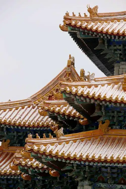 故宫赏雪~琉璃屋顶 - 美篇