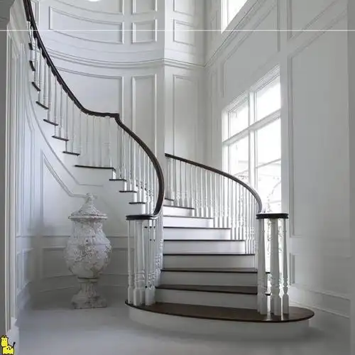 上海实木红橡木楼梯扶手踏步板轻奢别墅旋转复式整体全屋b02-阿里巴巴