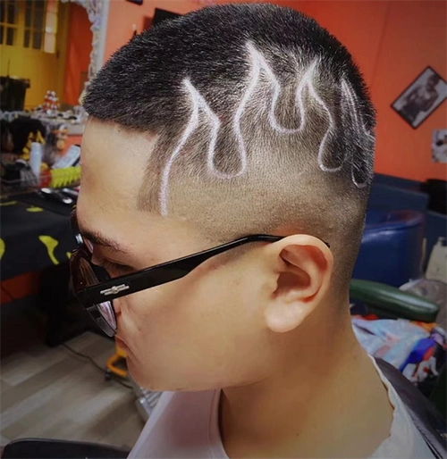 美式寸头雕刻 帅气酷炫时髦_男士短发 - 美发站