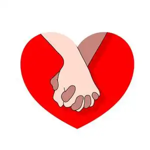 图标设计的平面风格.支持的概念, 你和我在一起.矢量插图照片