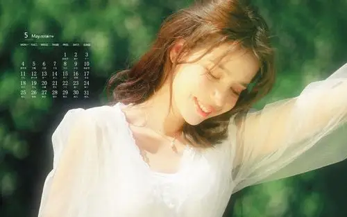 2020年5月高颜值美女图片日历壁纸