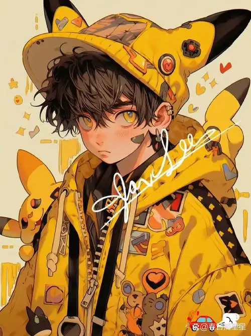 快来领走你的皮卡丘#男生帅气头像