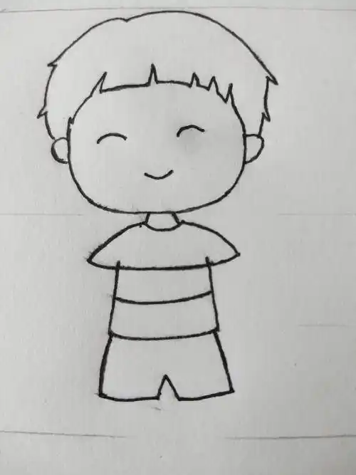 每日一练,小男生的简笔画小男孩简笔画帅气