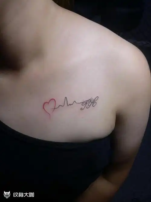 带有儿子名字的心电图_纹身图案手稿图片_张思思的纹身作品集